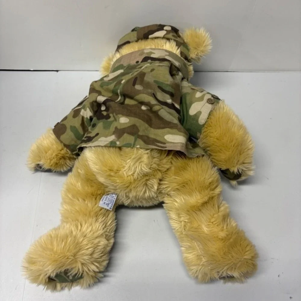 Vintage 1989 Bear Forces of America Military Teddy Bear Plush Camouflage Uniform